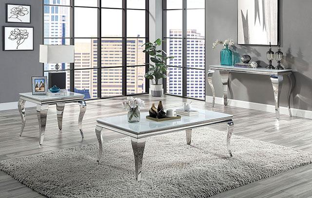 WETZIKON Sofa Table, White - Inland Furniture (San Bernardino, CA)