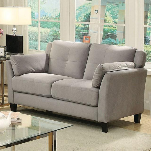 YSABEL Warm Gray Love Seat, Warm Gray (K/D) - Inland Furniture (San Bernardino, CA)