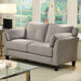YSABEL Warm Gray Love Seat, Warm Gray (K/D) - Inland Furniture (San Bernardino, CA)