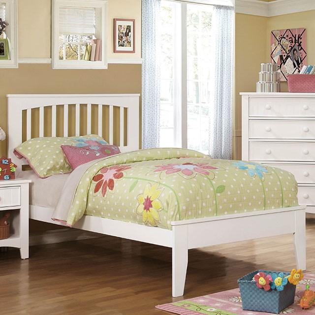 Pine Brook Cherry & White Full Bed - Inland Furniture (San Bernardino, CA)