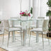 Richfield II Silver/Chrome Counter Ht. Table - Inland Furniture (San Bernardino, CA)