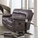 JOSIAS Loveseat, Dark Gray Leatherette - Inland Furniture (San Bernardino, CA)