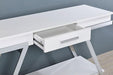 TITUS Sofa Table, White/Chrome - Inland Furniture (San Bernardino, CA)