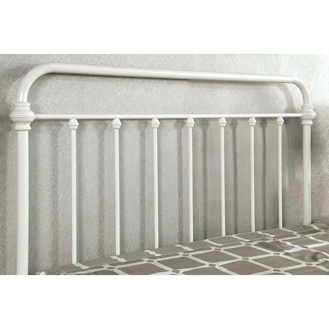 IRIA Vintage White Cal.King, E.King, & Full Bed - Inland Furniture (San Bernardino, CA)