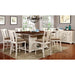 SABRINA Off White/Cherry Ctr.Ht. Chair, Cherry & White (2/CTN) - Inland Furniture (San Bernardino, CA)