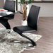 Midvale Black/Chrome Side Chair (2/CTN) - Inland Furniture (San Bernardino, CA)