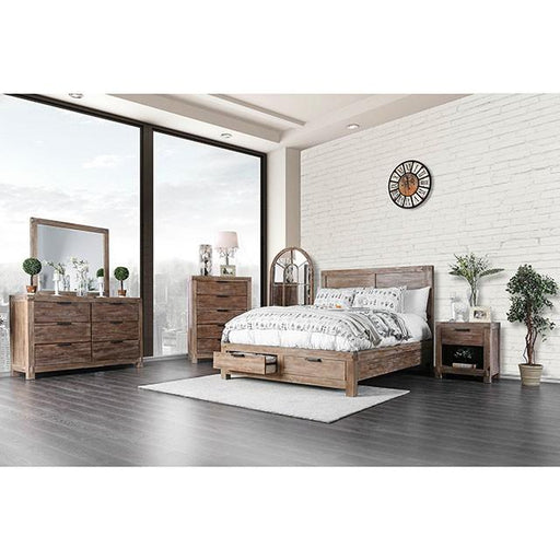 Wynton Weathered Light Oak Queen Bed - Inland Furniture (San Bernardino, CA)