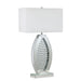 MYDA Table Lamp, Silver/White - Inland Furniture (San Bernardino, CA)