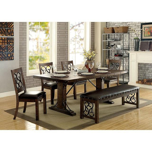 PAULINA Rustic Walnut/Espresso Bench - Inland Furniture (San Bernardino, CA)