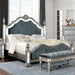 Azha Silver/Gray Cal.King & Queen Bed - Inland Furniture (San Bernardino, CA)