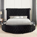 SANSOM E.King & Queen Bed, Black, Blue, & Grey - Inland Furniture (San Bernardino, CA)