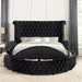 SANSOM E.King & Queen Bed, Black, Blue, & Grey - Inland Furniture (San Bernardino, CA)