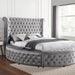 SANSOM E.King & Queen Bed, Black, Blue, & Grey - Inland Furniture (San Bernardino, CA)