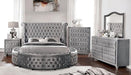 SANSOM E.King & Queen Bed, Black, Blue, & Grey - Inland Furniture (San Bernardino, CA)