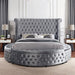 SANSOM E.King & Queen Bed, Black, Blue, & Grey - Inland Furniture (San Bernardino, CA)