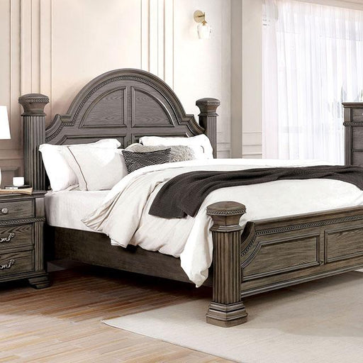 Pamphilos 4 & 5 Piece Queen Bedroom Set Gray & White - Inland Furniture (San Bernardino, CA)
