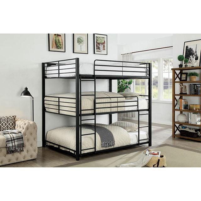 Olga I Antique Black Full/Full Bunk Bed - Inland Furniture (San Bernardino, CA)