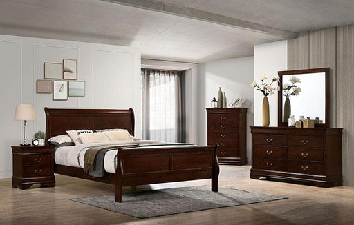 LOUIS PHILIPPE Twin Bed, Cherry - Inland Furniture (San Bernardino, CA)