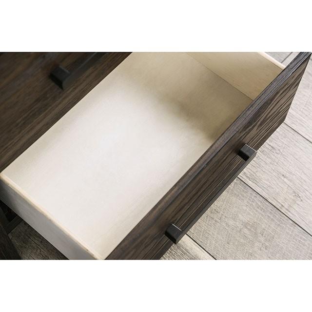 Rexburg Wire-Brushed Rustic Brown Night Stand - Inland Furniture (San Bernardino, CA)