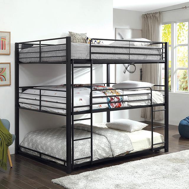 Olga I Antique Black Full/Full Bunk Bed - Inland Furniture (San Bernardino, CA)