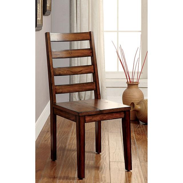 MADDISON Tobacco Oak Side Chair (2/CTN) - Inland Furniture (San Bernardino, CA)