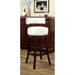 SHIRLEY Dark Oak/White 24" Bar Stool - Inland Furniture (San Bernardino, CA)