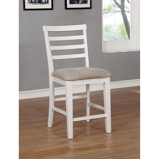 Kiana White Counter Ht. Side Chair (2/CTN) - Inland Furniture (San Bernardino, CA)