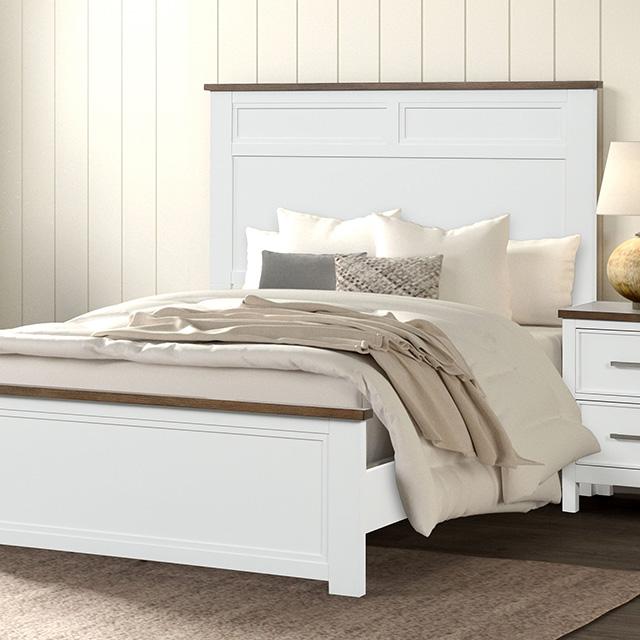 Bed Pinetop Blue & White - Inland Furniture (San Bernardino, CA)
