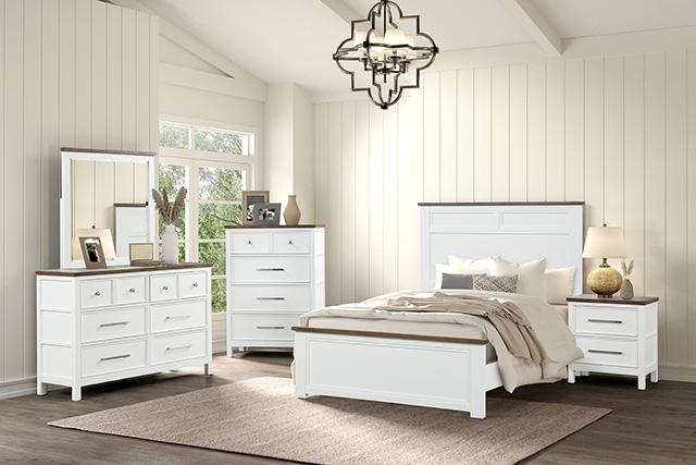 Bed Pinetop Blue & White - Inland Furniture (San Bernardino, CA)