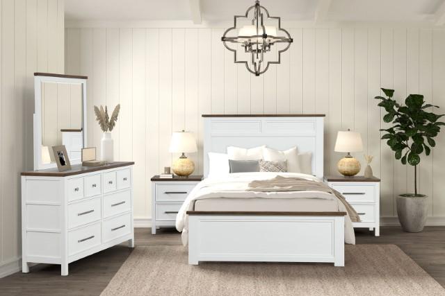 Bed Pinetop Blue & White - Inland Furniture (San Bernardino, CA)