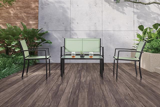 Ibiza 4 Pc. Sling Set K D Green - Inland Furniture (San Bernardino, CA)