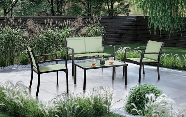 Ibiza 4 Pc. Sling Set K D Green - Inland Furniture (San Bernardino, CA)