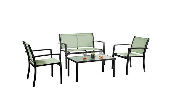 Ibiza 4 Pc. Sling Set K D Green - Inland Furniture (San Bernardino, CA)