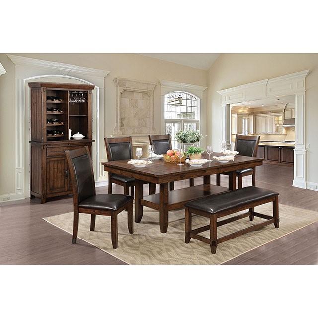MEAGAN I Brown Cherry Dining Table - Inland Furniture (San Bernardino, CA)