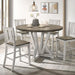 DAKOTA Counter Ht. Table, A. White/Ash Brown - Inland Furniture (San Bernardino, CA)