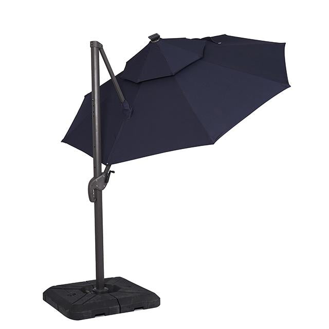 Nuti 10 Ft Round Umbrella w/ LED Light + 37" Large Base - Inland Furniture (San Bernardino, CA)