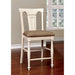SABRINA Off White/Cherry Ctr.Ht. Chair, Cherry & White (2/CTN) - Inland Furniture (San Bernardino, CA)