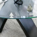 Jasmin Black/White Round Dining Table - Inland Furniture (San Bernardino, CA)