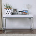 Loke White/Chrome Computer Desk - Inland Furniture (San Bernardino, CA)