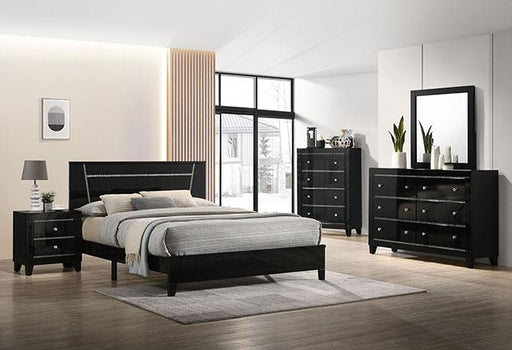 Magdeburg Bed Black & White - Inland Furniture (San Bernardino, CA)