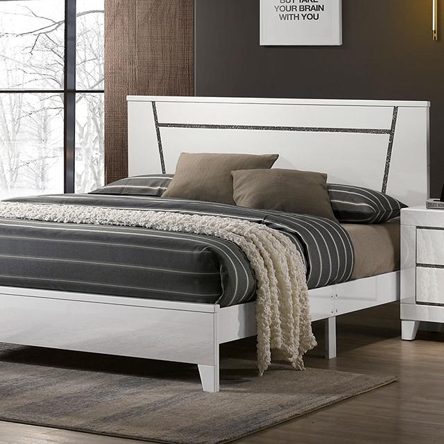MAGDEBURG Cal.King Bed, Black & White - Inland Furniture (San Bernardino, CA)