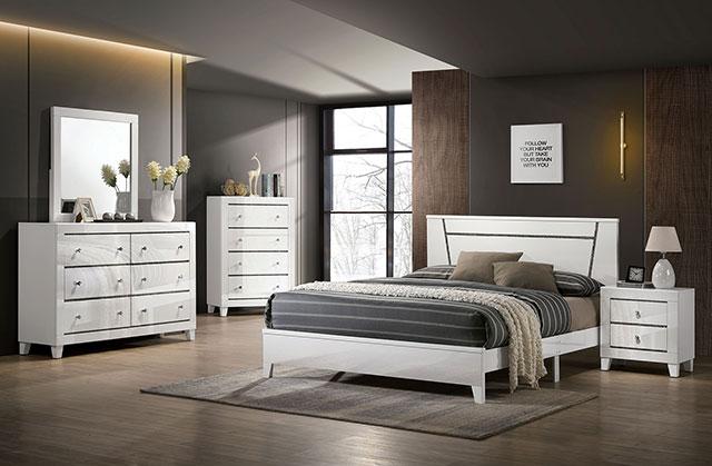 MAGDEBURG Cal.King Bed, Black & White - Inland Furniture (San Bernardino, CA)