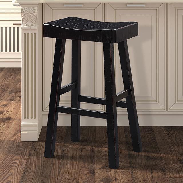 Biasca 29" Stool (2/CTN) White, Brown, & Black - Inland Furniture (San Bernardino, CA)