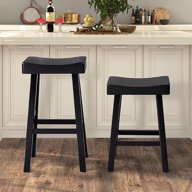 Biasca 29" Stool (2/CTN) White, Brown, & Black - Inland Furniture (San Bernardino, CA)