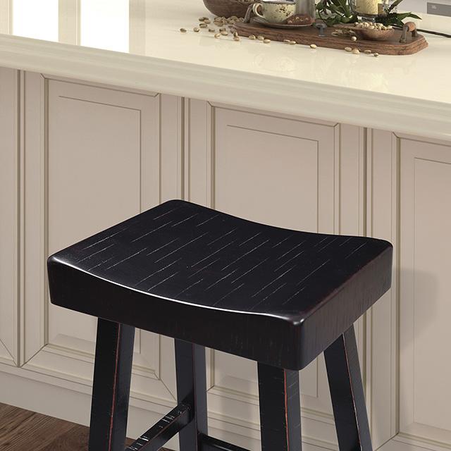 Biasca 24" Stool (2/CTN) White, Brown, & Black - Inland Furniture (San Bernardino, CA)