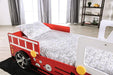 FIERSTALL Twin Bed, Red - Inland Furniture (San Bernardino, CA)