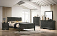 Louis Philippe Cal.King Bed Black & Grey - Inland Furniture (San Bernardino, CA)