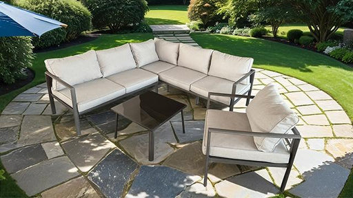 Farisha 6 Pc. Outdoor Sectional Set - Inland Furniture (San Bernardino, CA)