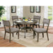 Leeds Gray Round Dining Table - Inland Furniture (San Bernardino, CA)
