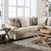 MORNINGTON Sectional, Ivory/Brown - Inland Furniture (San Bernardino, CA)